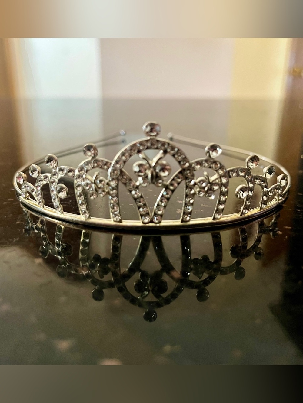 Girl's Silver Rhinestone Princess Tiara - Picture 4 of 10